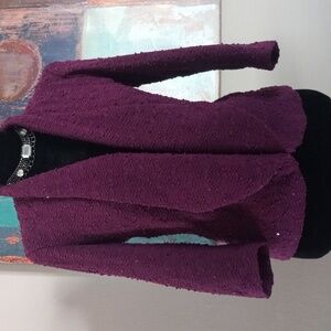 Alfred Dunner Elegant Purple Women's Blazer/ Jacket Sequin Embellished Size 6P